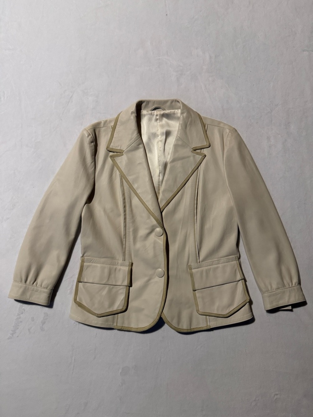 Cristiano Di Thiene soft Italian made leather blazer Vintage - Picture 2 of 11